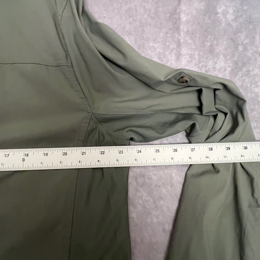 Rugged Elements Hiking Shirt Mens Large Green Mesh Vented Nylon Stretch - Picture 11 of 12
